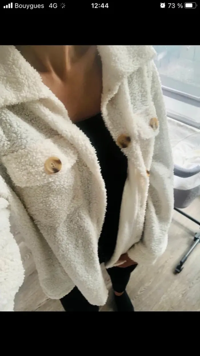 Veste chemise poches blanche large loose tendance comme neuve - photo numéro 5