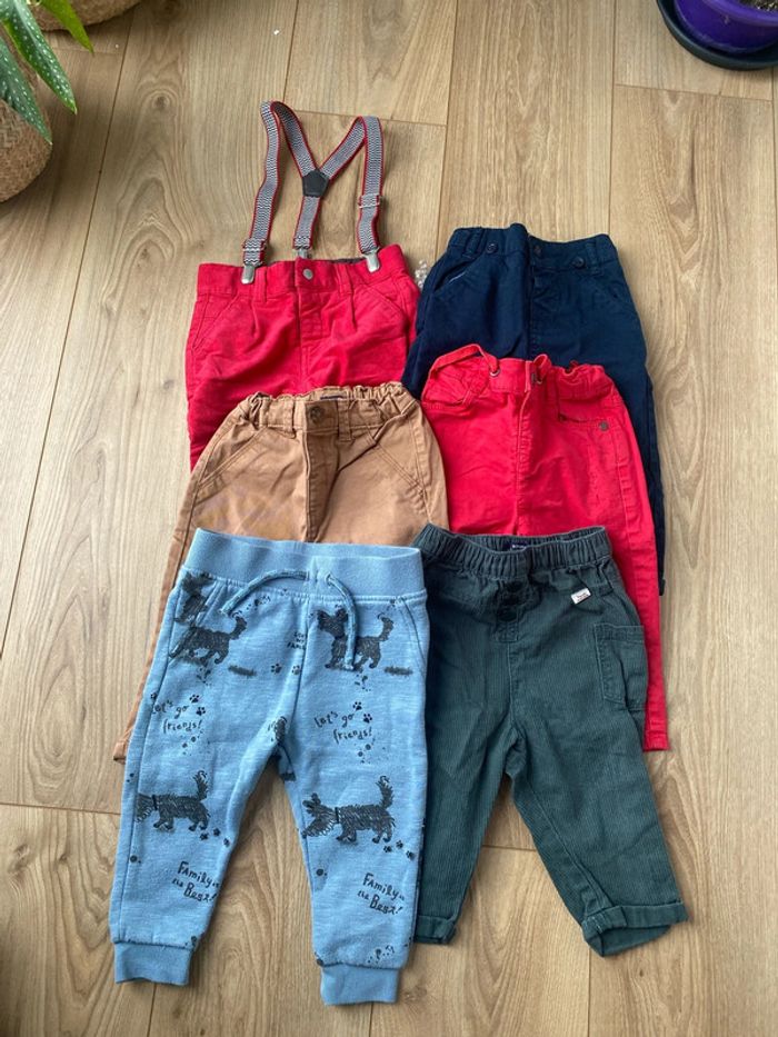 6 pantalons 12 mois