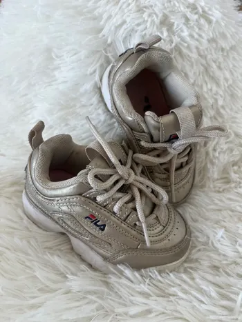 Baskets FILA dorées semelle compensée