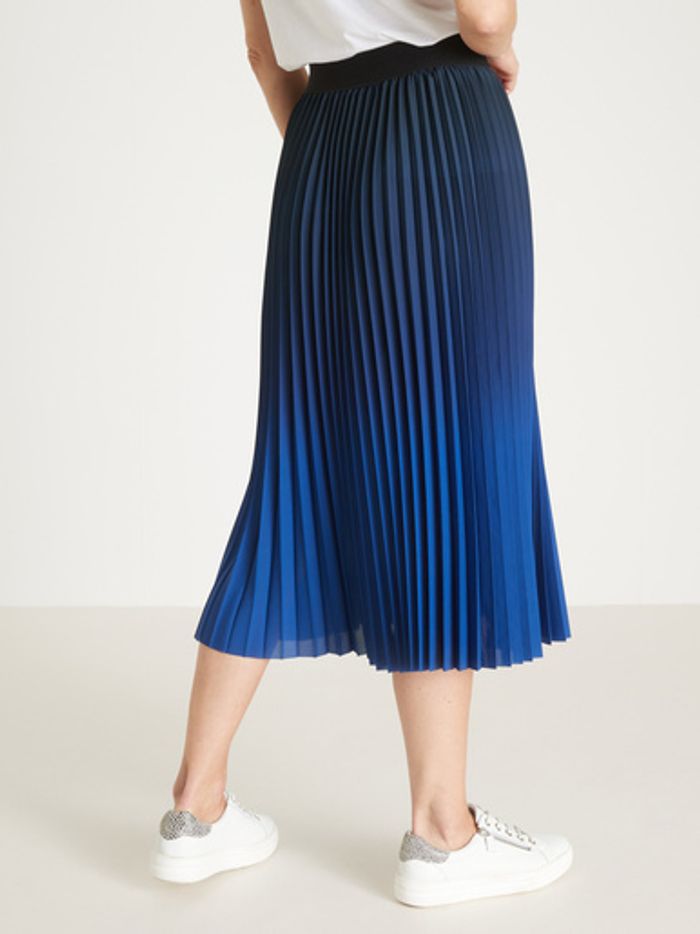 Jupe plissée soleil - entièrement élastiquée - Daxon - taille 48 - coloris bleu - photo numéro 2