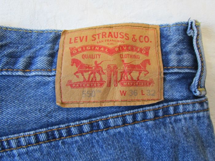 Jean homme Levi’s 550 coupe droite décontractée 100% coton taille 46 W36 L32 bleu stone (J281) - photo numéro 8