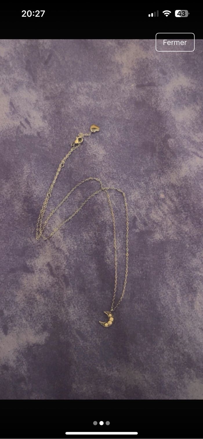 Collier argenté Lune - photo numéro 2