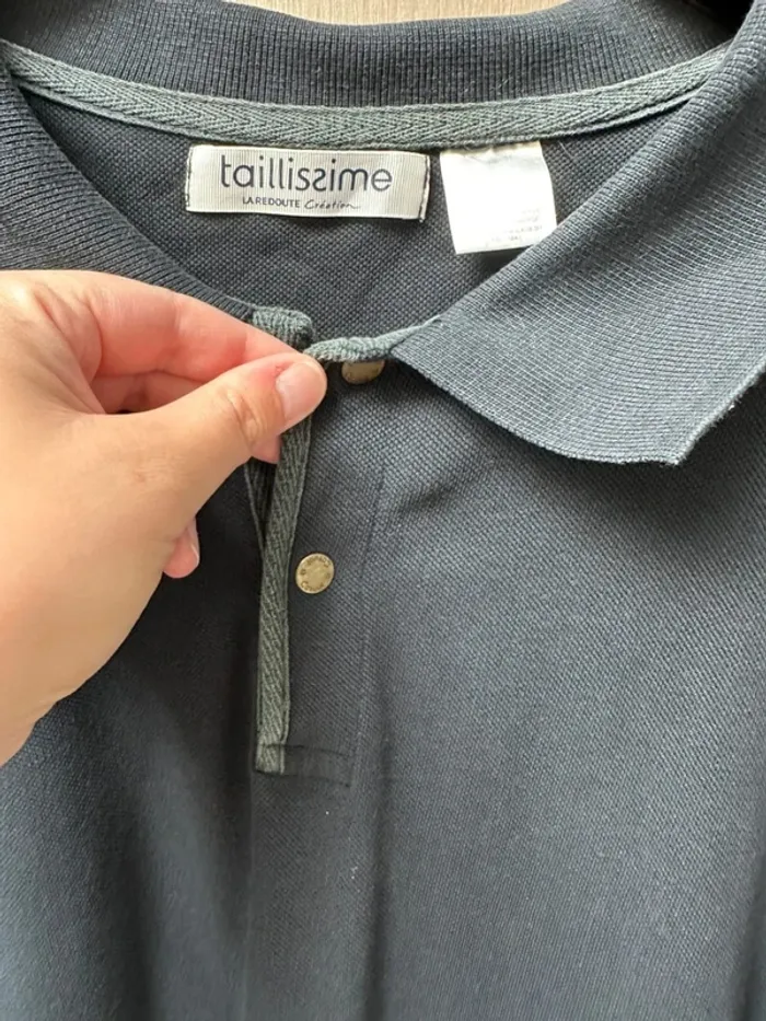 Polo manche longue taillissime 7XL noir - photo numéro 11