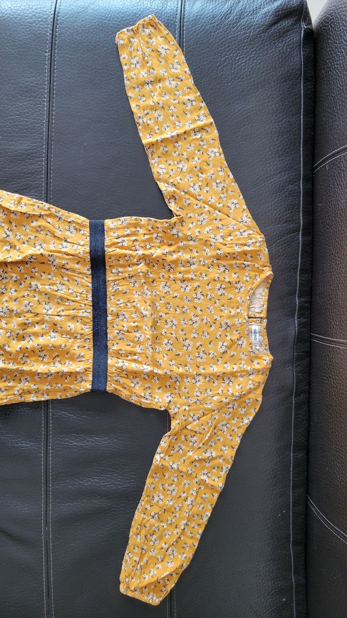 Robe fluide à manches longues moutarde 8 ans - photo numéro 8