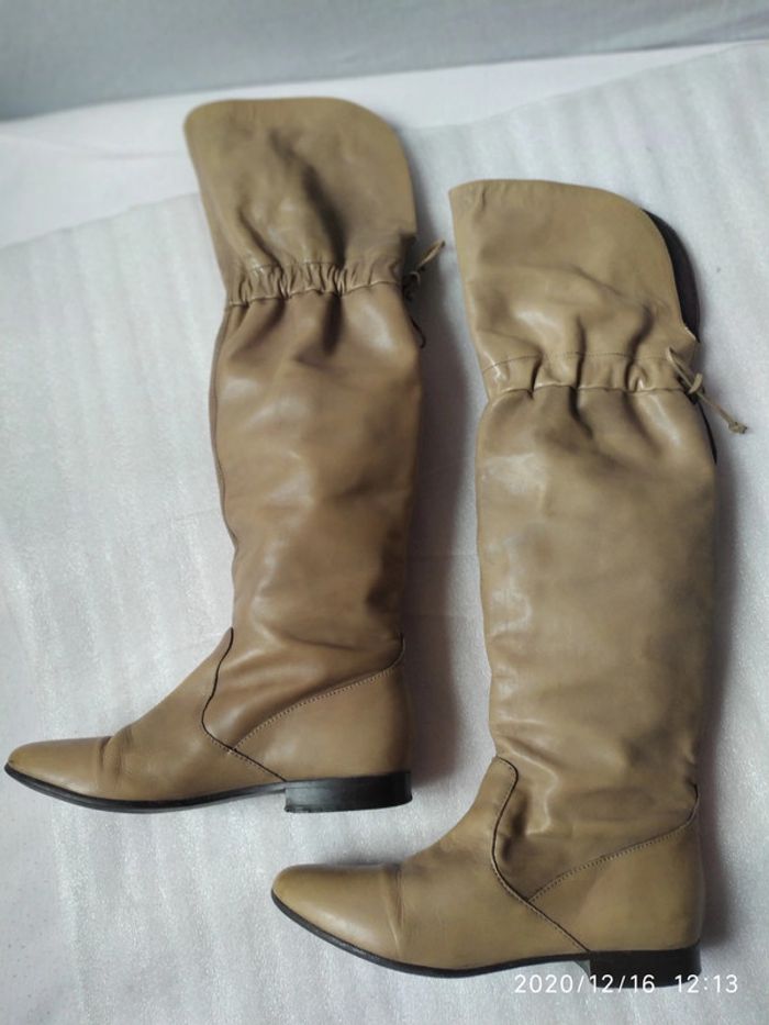 Bottes cuissardes en cuir P37 - photo numéro 4