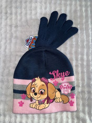 Bonnet et gants fille paw patrol 