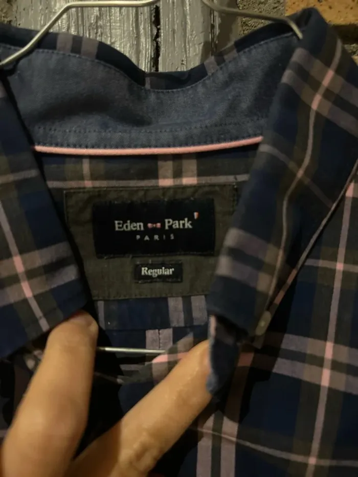 Chemise à carreaux homme, Eden park taille L - photo numéro 2