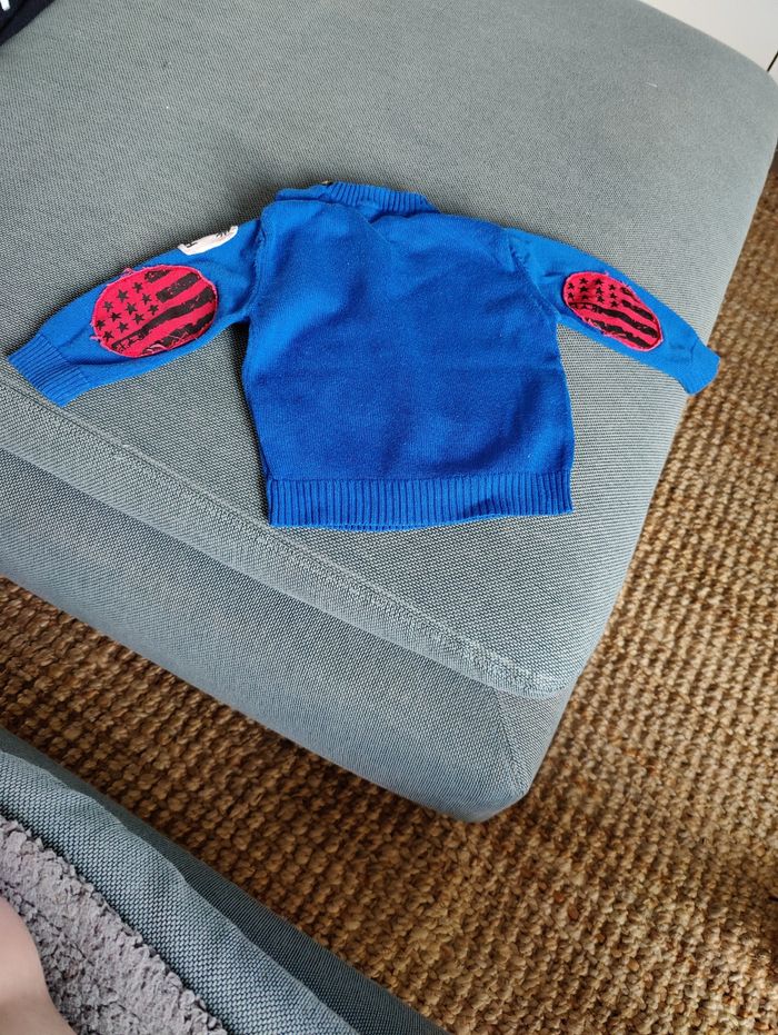 Pull bleu 6 mois marque PikOuic - photo numéro 2