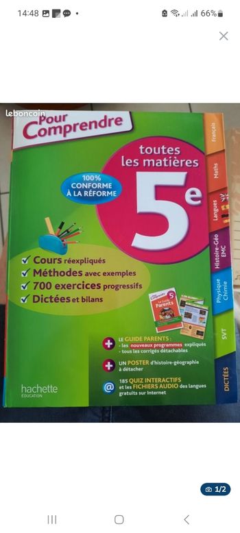 Livre tout comprendre classe de 5 eme