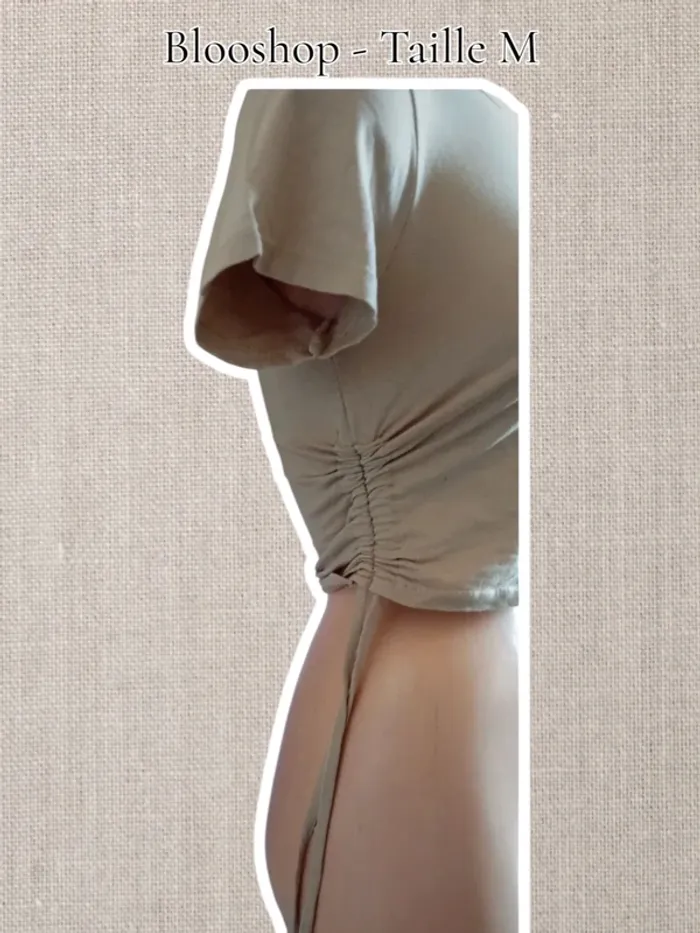 Crop top beige - Taille M - Blooshop - photo numéro 3