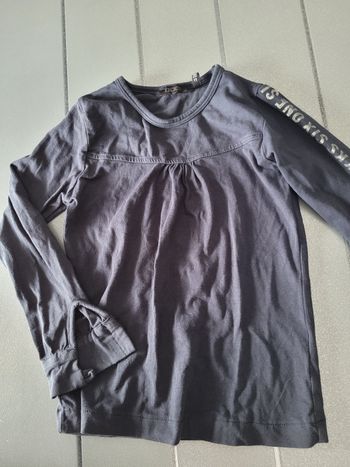 t shirt manches longues ikks bleu marine