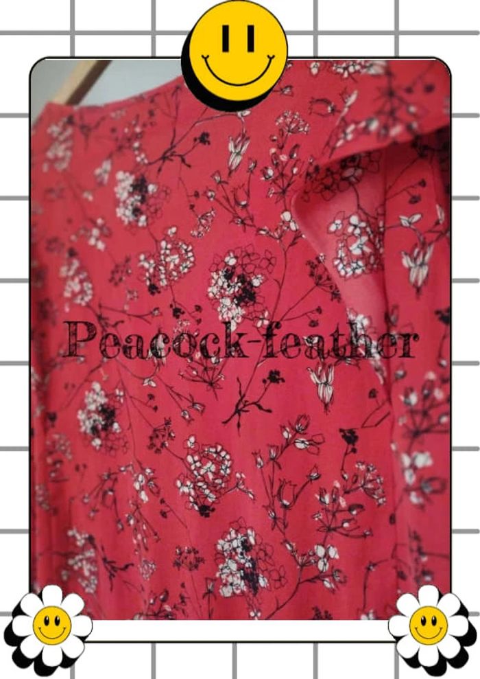 Robe rouge fleurie Kiabi 42 - photo numéro 10