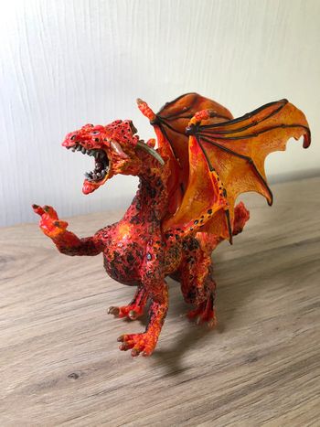 Jouet figurine dragon monstre créature vintage fantasy plastoy