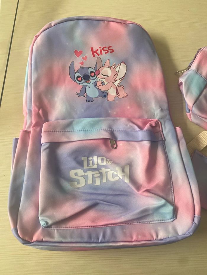 Cartable ecole sac de sport et trousse neuf stitch - photo numéro 2