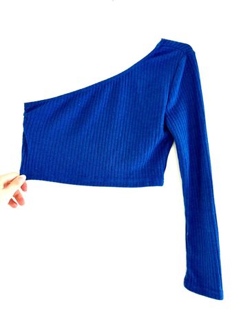 Crop-top asymétrique bleu roi 36-38