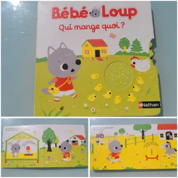 Livre animé Bébé Loup 🐥 Qui mange quoi ? 🫏