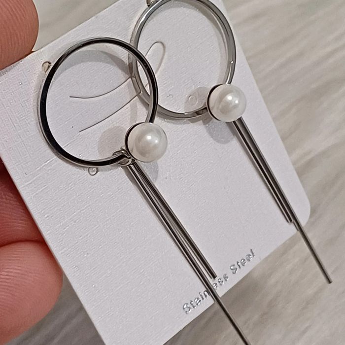 Boucles d'oreilles en acier inoxydable - photo numéro 2