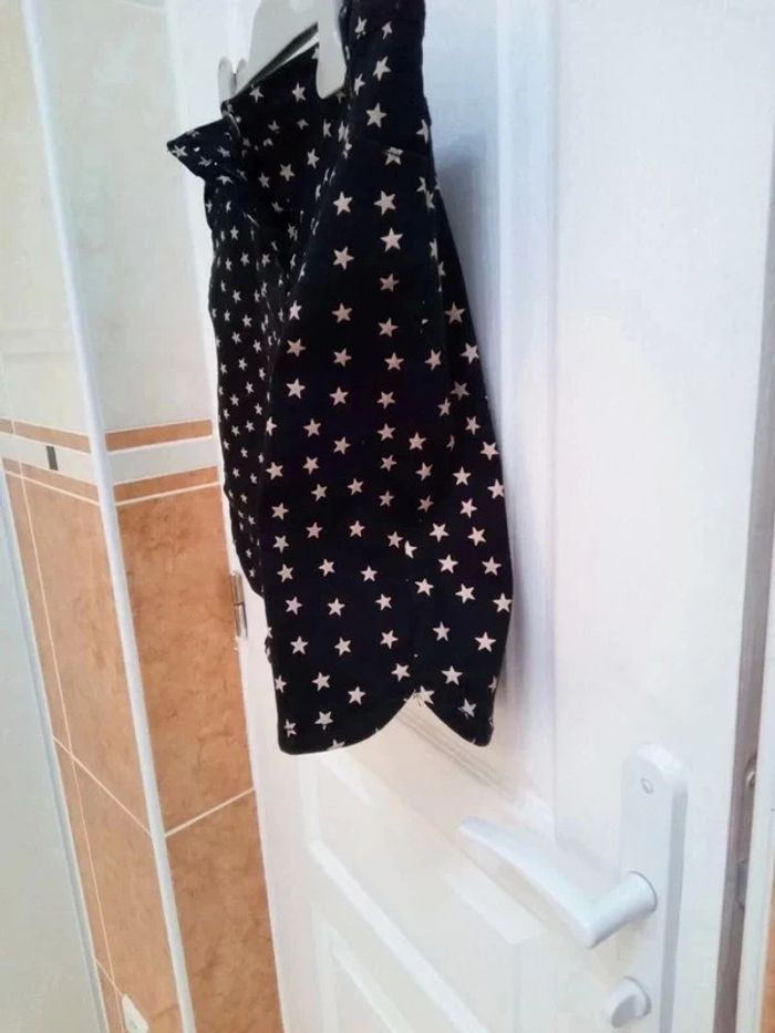 Jupe noire étoiles beiges T.12 ans - sans marque - photo numéro 5