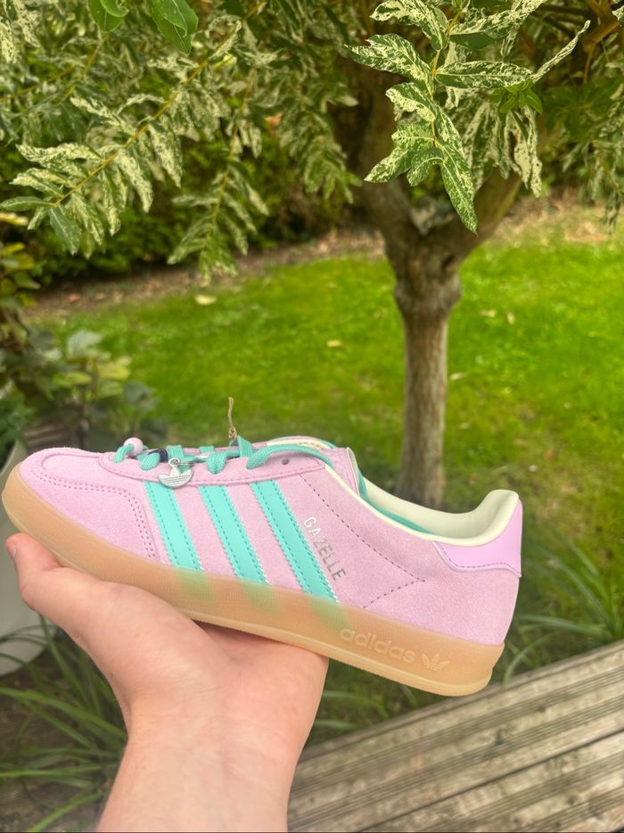 Adidas Gazelle lilas rose vert pastel