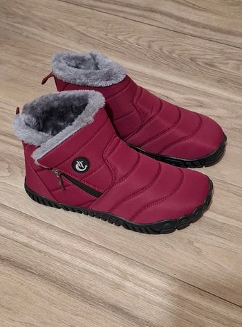 Botte d'hiver femme Mixte doublé chaude imperméable antidérapante fushia
