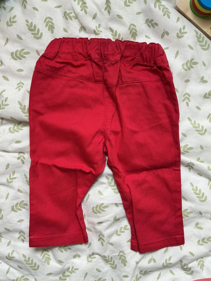 pantalon léger rose/rouge u tout petits taille réglable 6 mois - photo numéro 6