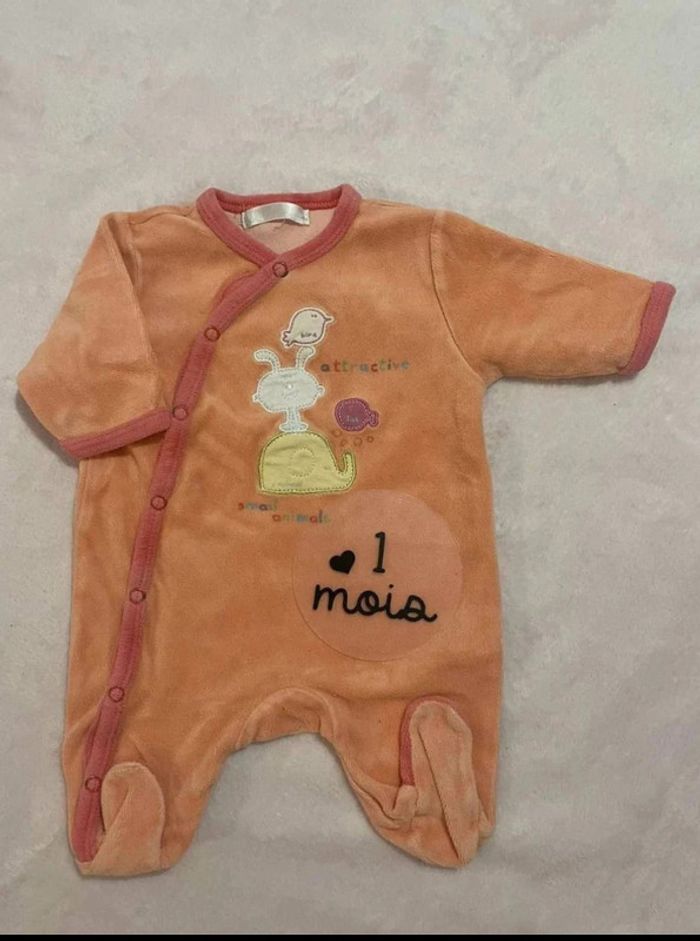 Pyjama orange 1 mois