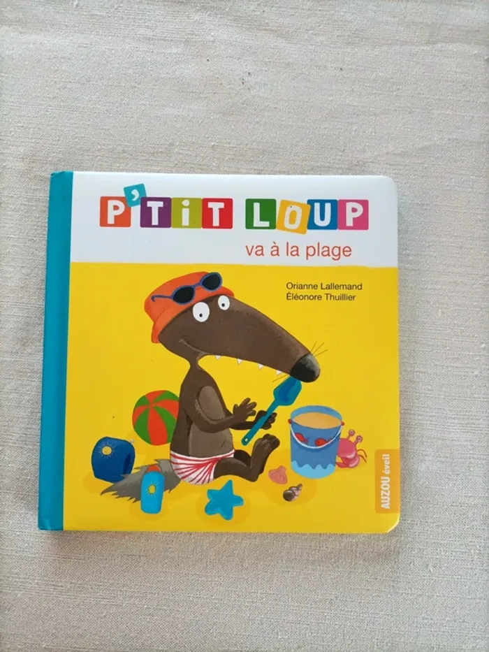 Livre P'tit Loup va à la plage