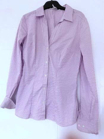 Chemise cintrée rayée H&M lila en 36