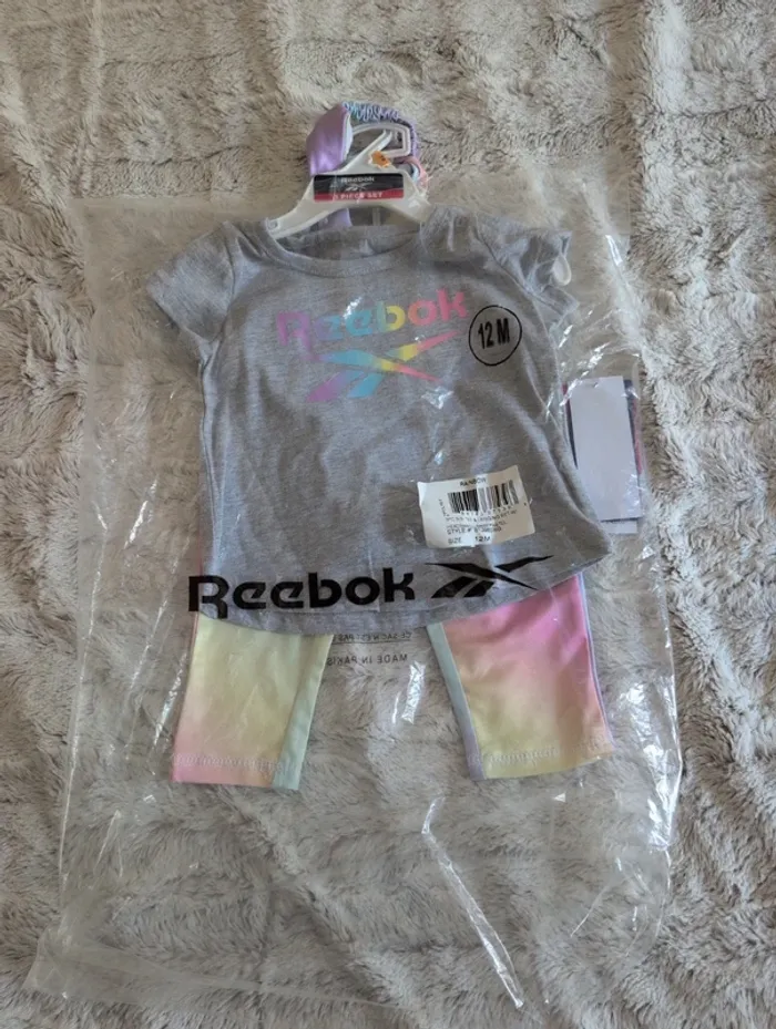 Ensemble legging + t-shirt+ bandeau Reebok neuf 12mois - photo numéro 6