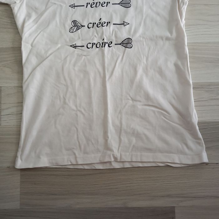 T-shirt femme blanc cassé imprimé Chose Promise taille M - photo numéro 5