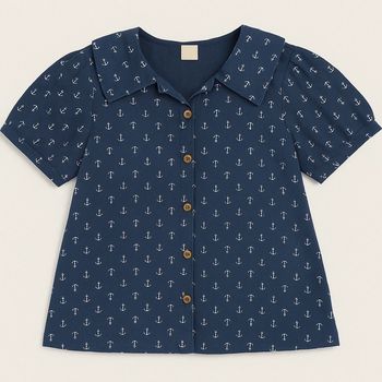 Blouse motif marin taille 8 ans