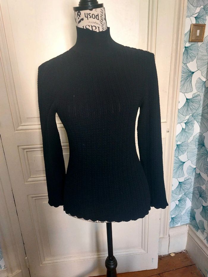 Pull noir maille fine Sézane 38