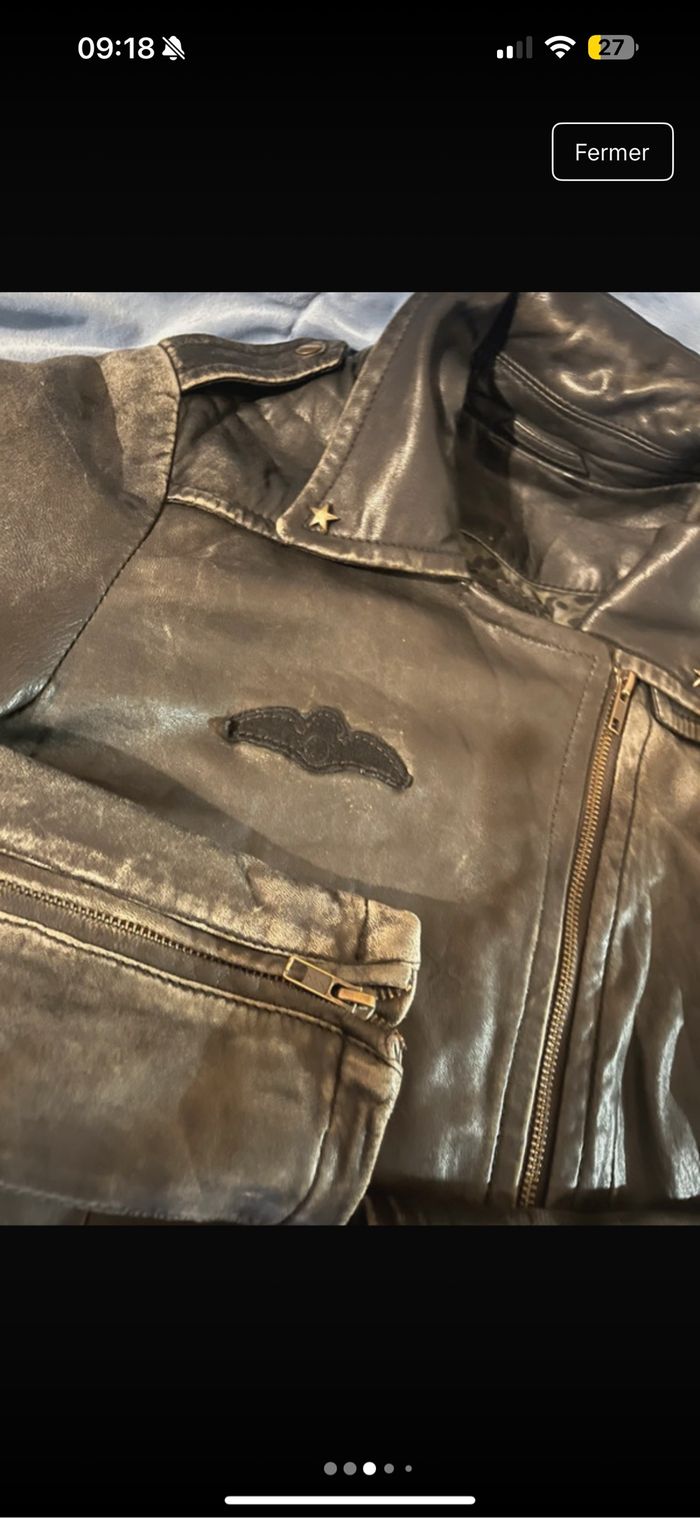 Veste perfecto cuire /simili naf naf taille 36 - photo numéro 3