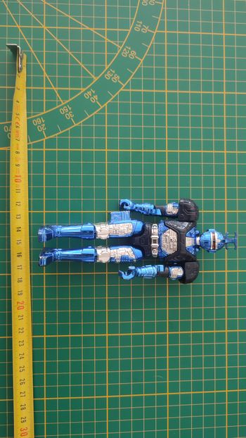 Jouet ancien vintage dans l'état Figurine Bandai Beetleborgs Blue Stinger de 15 cm 1996 Saban Beetle