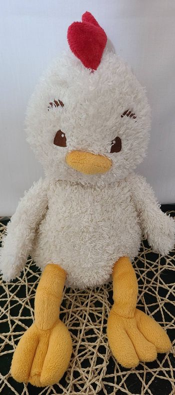 Peluche Poussin JOURS HEUREUX CREAPRIM coq ou poule 38 cm