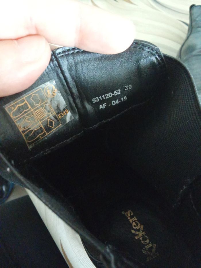 Bottines à talons noires en cuir Kickers 39 - photo numéro 11