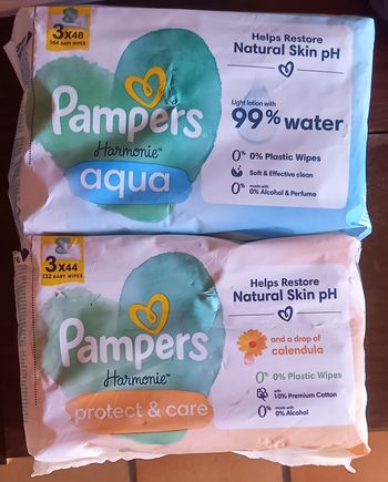 Lot de Lingettes Pampers Harmonie Protect & Care - Aqua NEUFS