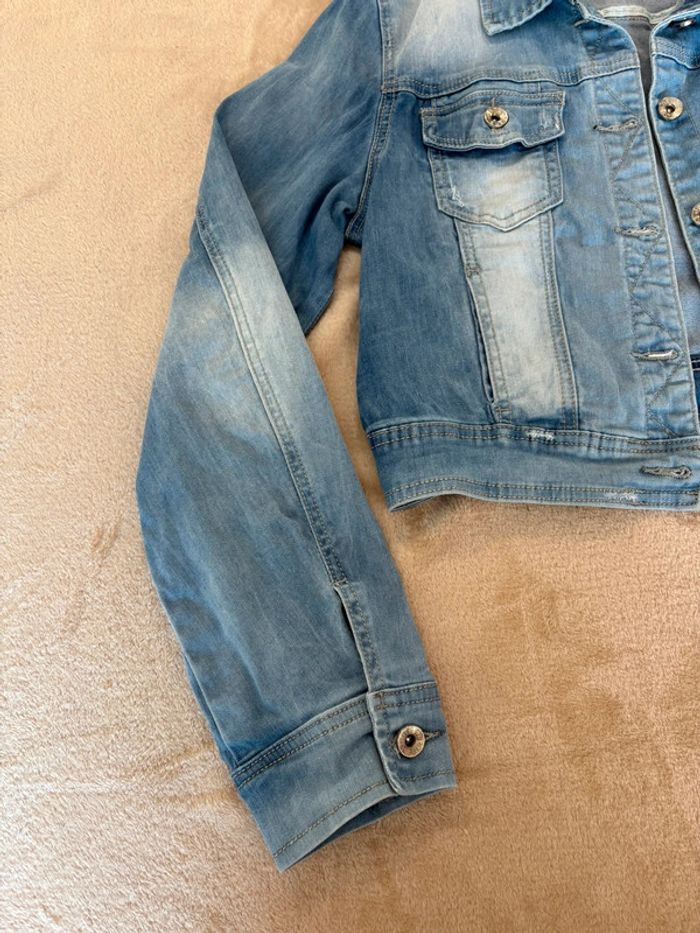 Veste courte en jean femme 40 - photo numéro 4