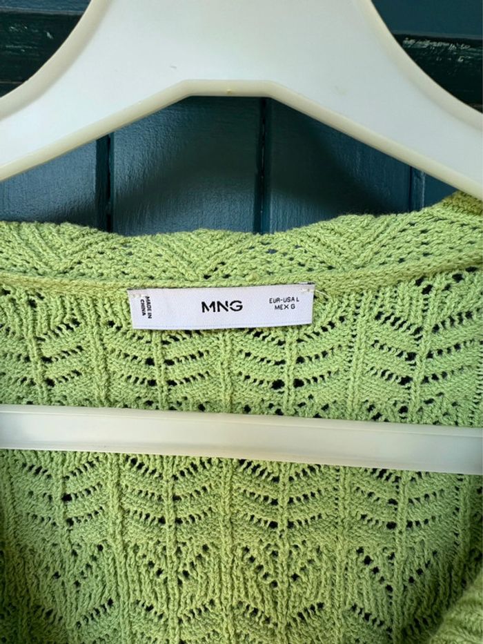 Gilet coton / crochet Mango taille L - photo numéro 2