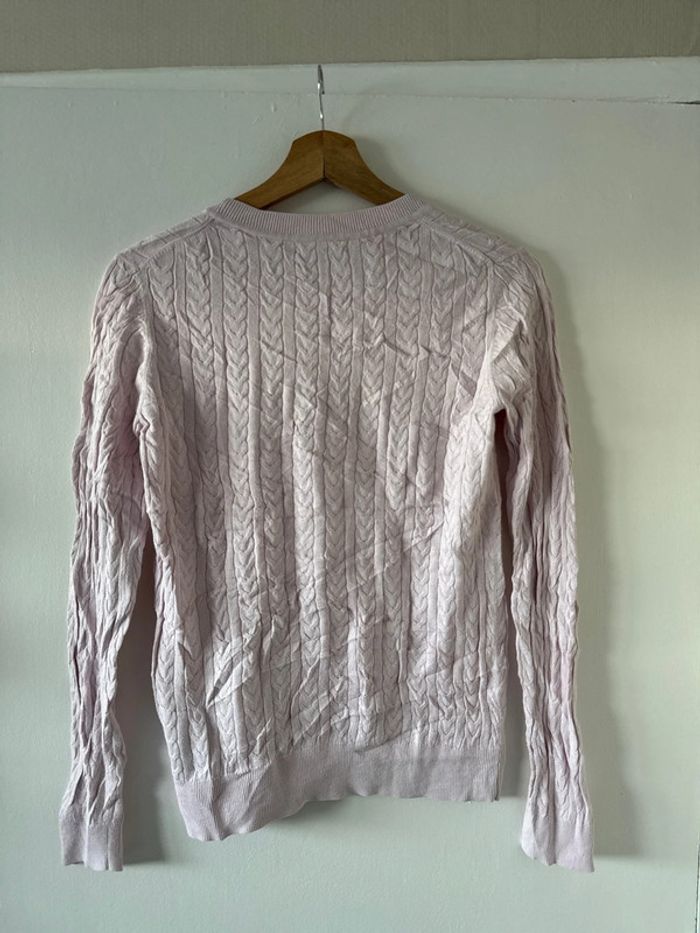 Pull torsadé rose pâle Tommy Hilfiger – Taille S – Très bon état - photo numéro 4