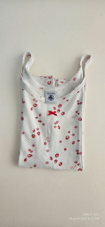 Chemise de corps fleurie fines bretelles 10A