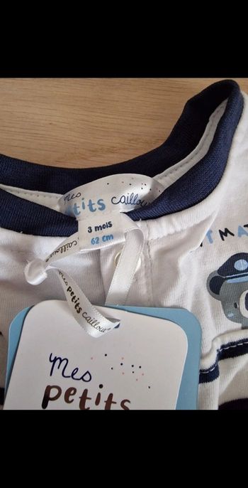Lot de 2 combinaisons 3 mois