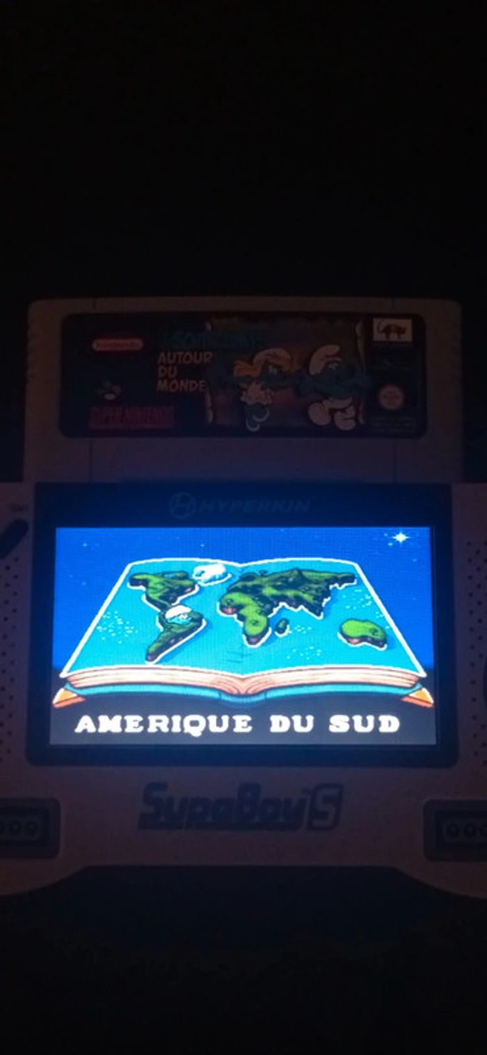 😍 rétro gaming les Schtroumpfs autour du monde super Nintendo SNES euro - photo numéro 8