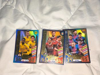 Lot de 3 cartes match attax