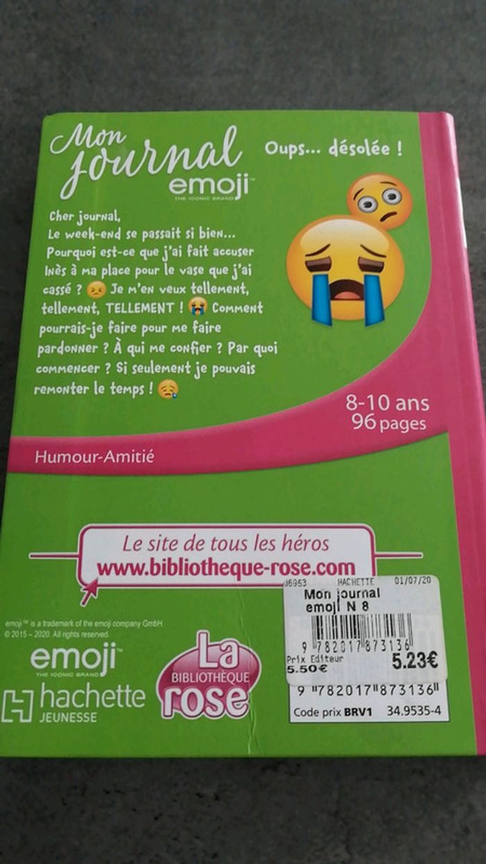Livre mon journal emoji oups Désolée - photo numéro 2