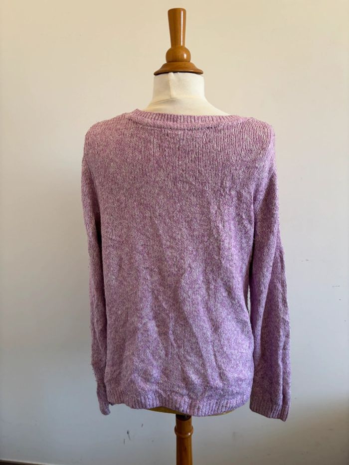 Pull rose en maille taille L - photo numéro 5