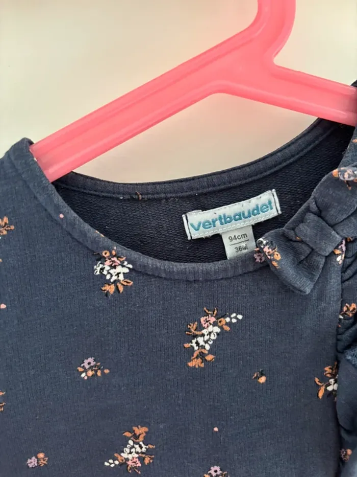Robe bleu Vertbaudet 98 cm fille – Élégante et confortable - photo numéro 2