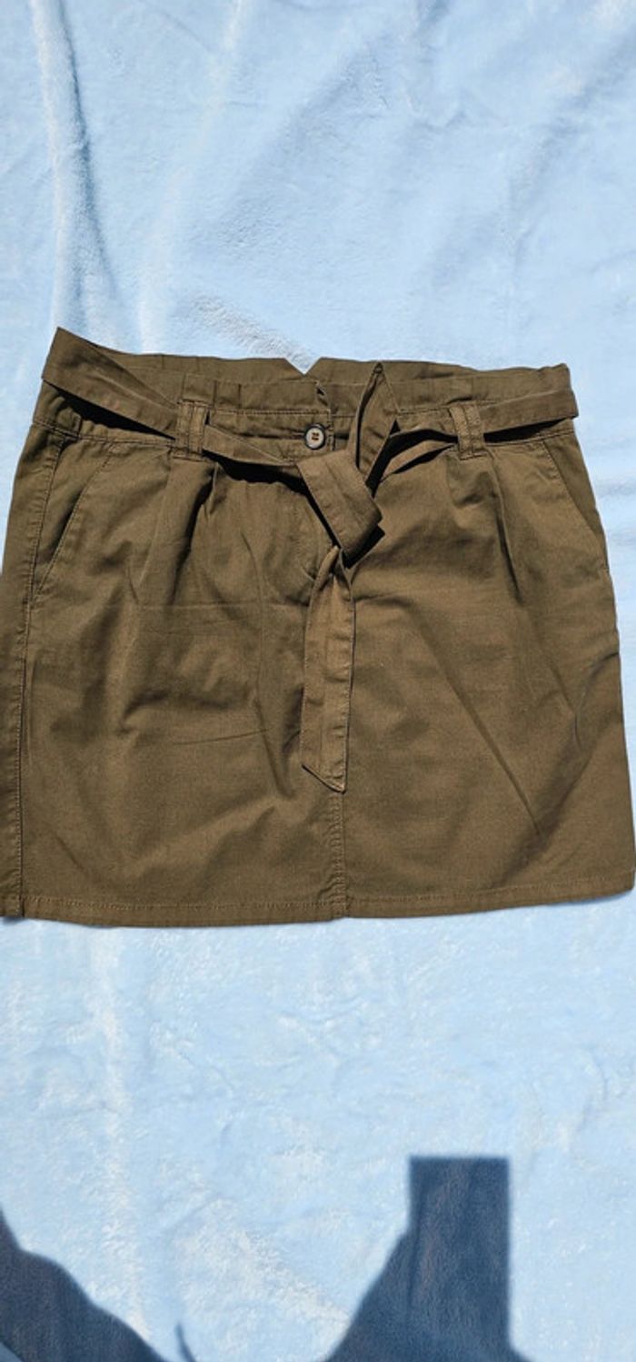 Jupe kaki Etam poches chino taille 40 - photo numéro 2