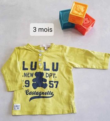 T-shirt lulu castagnette 3 mois