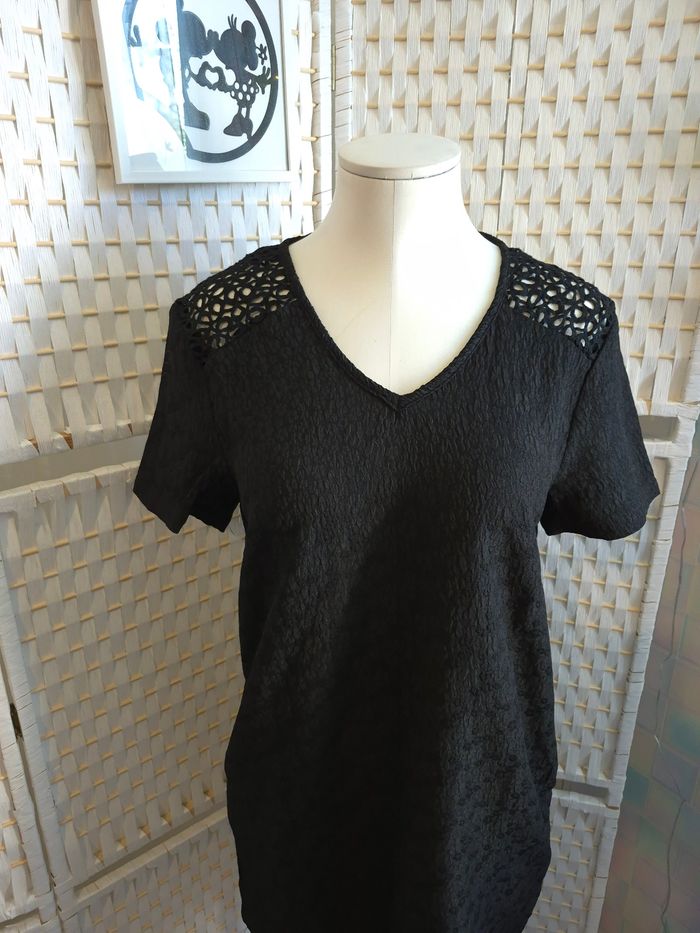 🖤 jolie robe noire Kaporal - détails dentelle & poches femme T36 /S - photo numéro 6